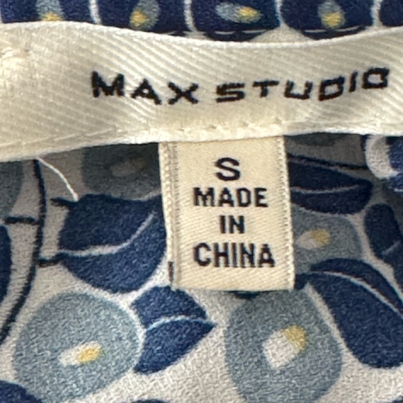 Max Studio Blue and White Floral Dress Size Small - Picture 5 of 9